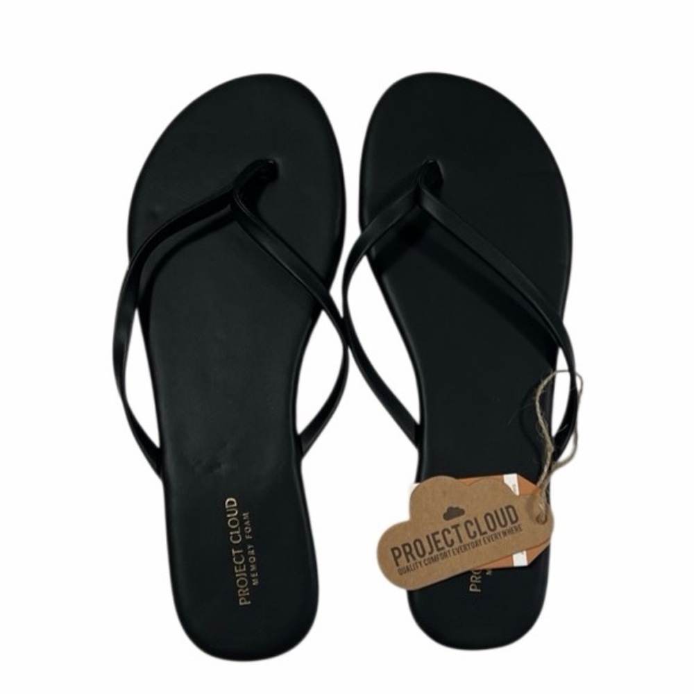 Project Cloud Black Sandals Size 9
